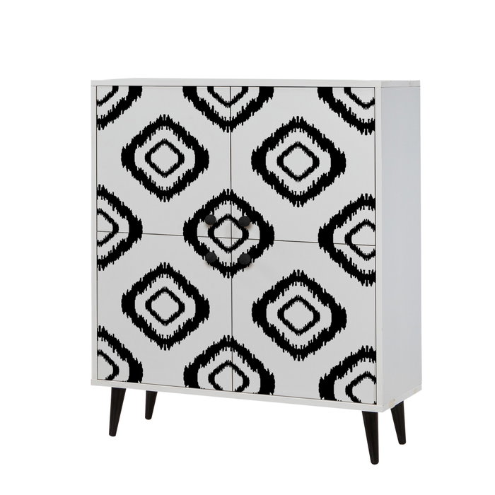 Hanah Home Multilüx Fas Armario Multiusos Blanco y Negro Hanah Home Multilüx Fas Armario Multiusos Blanco y Negro